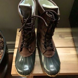 Leather & Fleece Waterproof Winter Boots